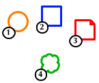 Example numbered shapes